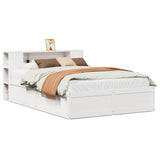 Bed Frame without Mattress White 120x190 cm Small Double Solid Wood Pine 3323429