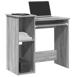 Desk with Shelves Grey Sonoma 84x40x78 cm Engineered Wood 860450
