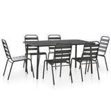 Steel Dining Set Dark grey E-coated and powder-coated steel 44263