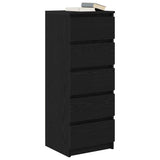 Sideboard with Drawers Black Oak 37.5x35x99 cm Engineered Wood 861761