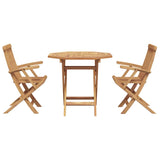 Garden Dining Set 3 pcs Brown Solid teak wood 3385965