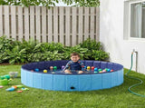 Children Swimming Pool Folding Blue 160 x 30 cm 3416322
