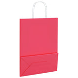 Paper Bags 250 pcs with Handles Pink 26x12x35 cm 4101674