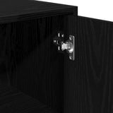 Bathroom Cabinet Black Oak 30 x 30 x 183.5 cm Engineered Wood 862505