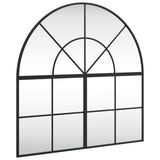Wall Mirror Black 80x80 cm Arch Iron 3200631