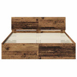 Bed Frame with Headboard Old Wood 160 x 200 cm Engineered Wood 3403613