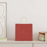 Paper Bags 250 pcs with Handles Red 26x17x25 cm 4101759