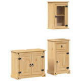 3 Piece Bathroom Furniture Set Corona Solid Wood Pine 3334633