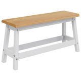 Dining Bench EKAI White 91.5 x 29 x 45.5 cm Solid Pine Wood 42037010