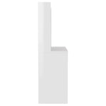 Makeup Table with LED Lights 100x40x135 cm MDF Shining White 331539