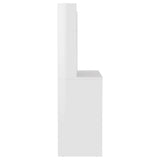 Makeup Table with LED Lights 100x40x135 cm MDF Shining White 331539