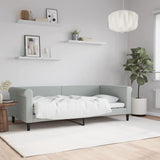 Day Bed without Mattress Light Grey 90x190 cm Single Velvet 354260