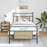 Bed Frame without Mattress Sonoma Oak 90x190 cm Single Engineered Wood 4106802