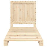 Bed Frame without Mattress with Headboard 90x200 cm Solid Wood 3281532