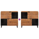 Sideboard Acacia Brown Finish 80 x 33 x 75 cm Solid Mango Wood 4017927
