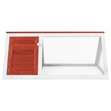 Animal Cage Red and white Fir wood, Plywood, Iron 98 x 50 x 41 cm 170854