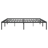 Metal Bed Frame without Mattress Black 193x203cm 350852