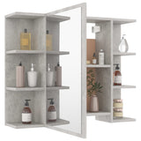 ZNTS Bathroom Mirror Cabinet Concrete Grey 80x20.5x64 cm Engineered Wood 802610