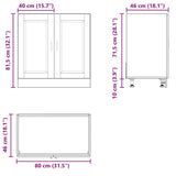 Sink Base Cabinet "Porto" Concrete Grey 80x46x81.5 cm Engineered Wood 853931