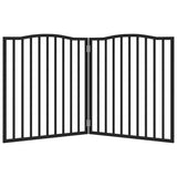 Dog Gate Foldable 2 Panels Black 160 cm Poplar Wood 352226