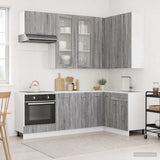 Kitchen Unit LYON 8 pcs Grey Sonoma Engineered Wood 3438520