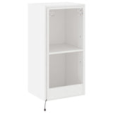 TV Wall Cabinet with LED Lights White 40.5x35x80 cm 837260