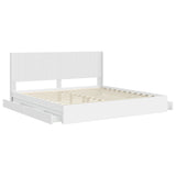 Bed Frame with Storage and Headboard White 180 x 200 cm 3414001