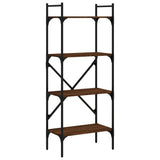 Bookcase 4-Tier Brown Oak 56x31,5x138,5 cm Engineered Wood 833342