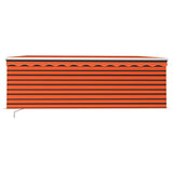 Manual Retractable Awning with Blind 4x3m Orange&Brown 3069300