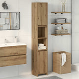 Bathroom Cabinet Artisan Oak 30x30x183.5 cm Engineered Wood 856065