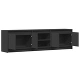 TV Cabinet with LED Black 180x34x50 cm Engineered Wood 3307913
