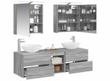 Bathroom Furniture Set 5 pcs Grey Sonoma 3406716