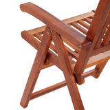 Garden Chair Set of 3 Brown Solid Acacia wood Medium Foldable 310293