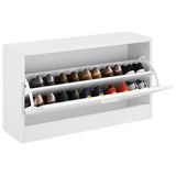 243050 Shoe Storage Bench White 80x24x45 cm