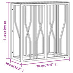 Console Table Gold 70x30x70 cm Stainless Steel and Glass 350034
