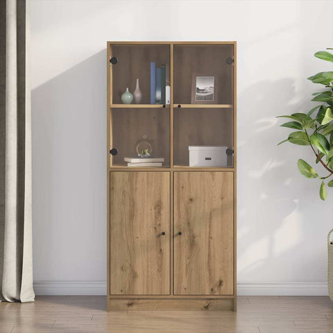 Highboard with Doors Artisian Oak 68x37x142 cm Engineered Wood 3318723