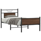 Bed Frame without Mattress Brown Oak 80x200 cm Engineered Wood 4107025