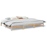 ZNTS Family Bed Frame No Mattress 270x200 cm Solid Wood Pine 3324568