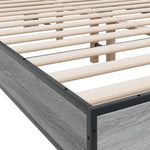 Bed Frame without Mattress Grey Sonoma 135x190 cm Double 3280210