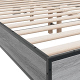 Bed Frame without Mattress Grey Sonoma 135x190 cm Double 3280210