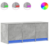 TV Cabinet with LED Concrete Grey 97x34x40 cm Engineered Wood 852239