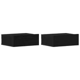 Floating Nightstands 2 pcs Black Oak 40x32x15 cm Engineered Wood 862417