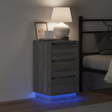 Bedside Cabinet Grey 39 x 34.5 x 65 cm Engineered wood 869631