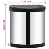 Kitchen Built-in Dust Bin Stainless Steel 12 L 51172