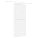 Sliding Door White 86 x 198.5 cm Solid pine wood and steel 3333567