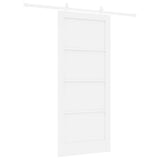 Sliding Door White 86 x 198.5 cm Solid Pine Wood 3333567