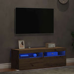 ZNTS TV Cabinets with LED Lights 2 pcs Artisan Oak Engineered Wood 856312