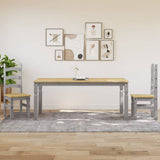 Dining Table Corona Grey 180x90x75 cm Solid Wood Pine 4005721