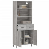 Highboard Grey Sonoma 69.5x34x180 cm Engineered Wood 3200535