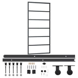 Sliding Door with Hardware Set ESG Glass&Aluminium 90x205 cm 3081953
